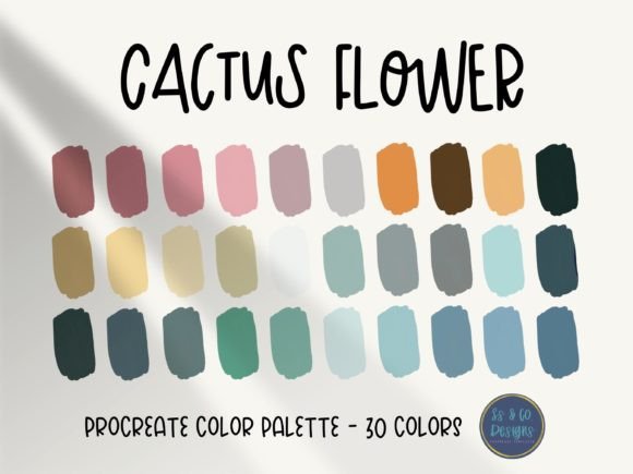 Cactus Flower Procreate Color Palette Guide