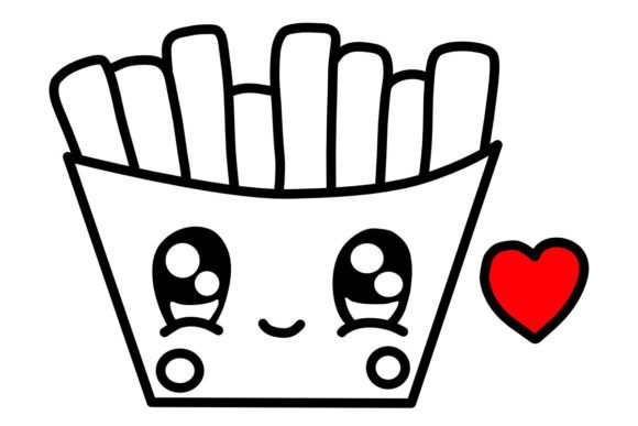 Cartoon Fries Procreate Brush Stamp