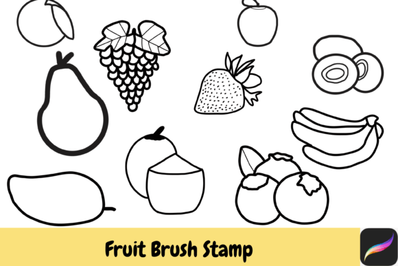 Enhancing Digital Art with Fruit Food Procreate Brush Stamps IPAD
