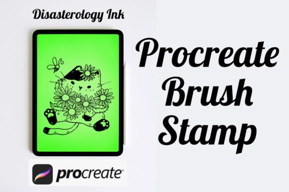 Flowery Cat Procreate Brush Stamp Guide