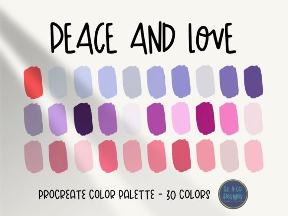 Harmonizing Design: How the Peace and Love Procreate Color Palette Streamlines Creative Workflows