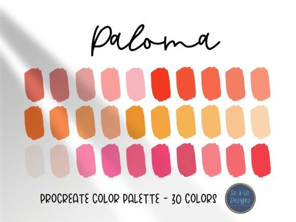 Paloma Procreate Color Palette: 30 Hand-Selected Hues