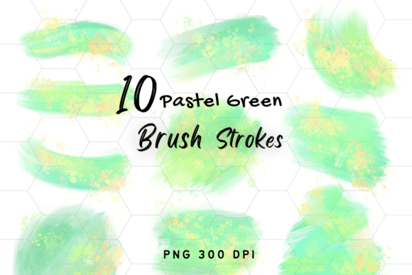 Pastel Green Brush Strokes: Adding Texture and Sparkle to Your Digital Designs