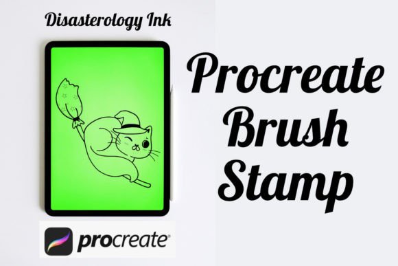 Speed Up Your Halloween Art with the Cat on Broomstick Procreate Brush Stamp