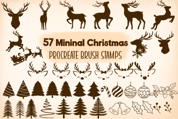 Strategic Design Efficiency: Leveraging Minimal Christmas Brush Stamps in Procreate