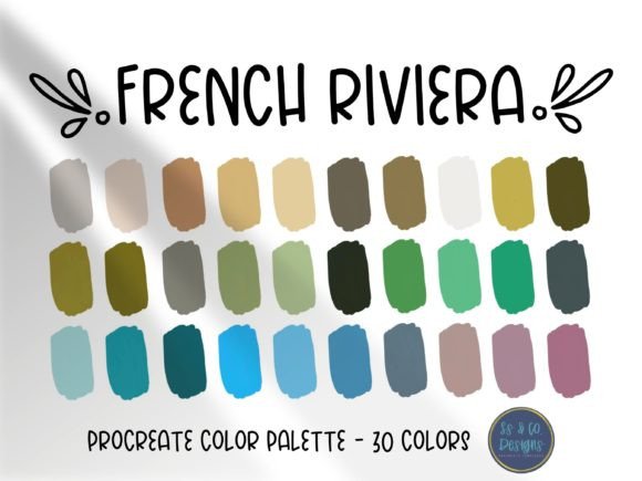 Unlocking the Mediterranean Vibe with the French Riviera Procreate Color Palette